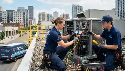 HVAC technician performing AC repair service in Colorado Springs CO for acrepaircoloradosprings.com