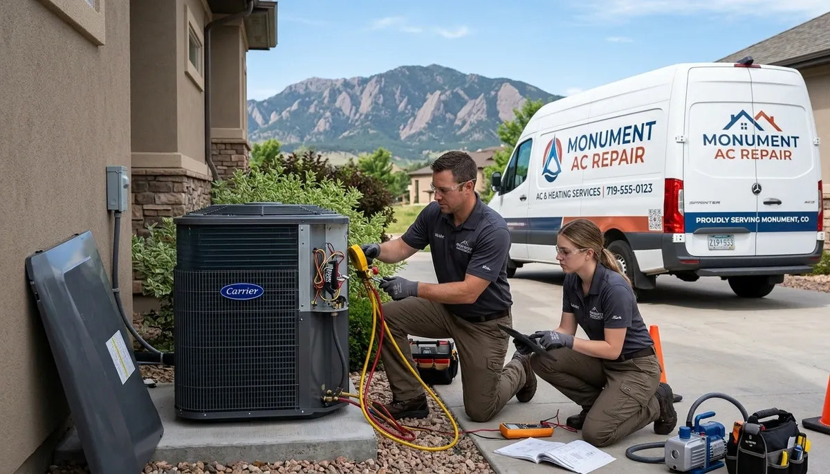 HVAC technician providing professional AC repair service in Colorado Springs, CO