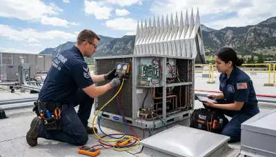 HVAC technician providing AC repair service in Colorado Springs CO home
