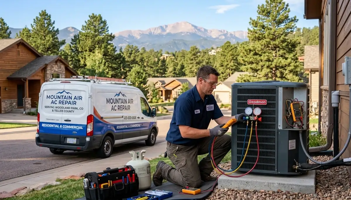 HVAC technician providing professional AC repair service in Colorado Springs CO