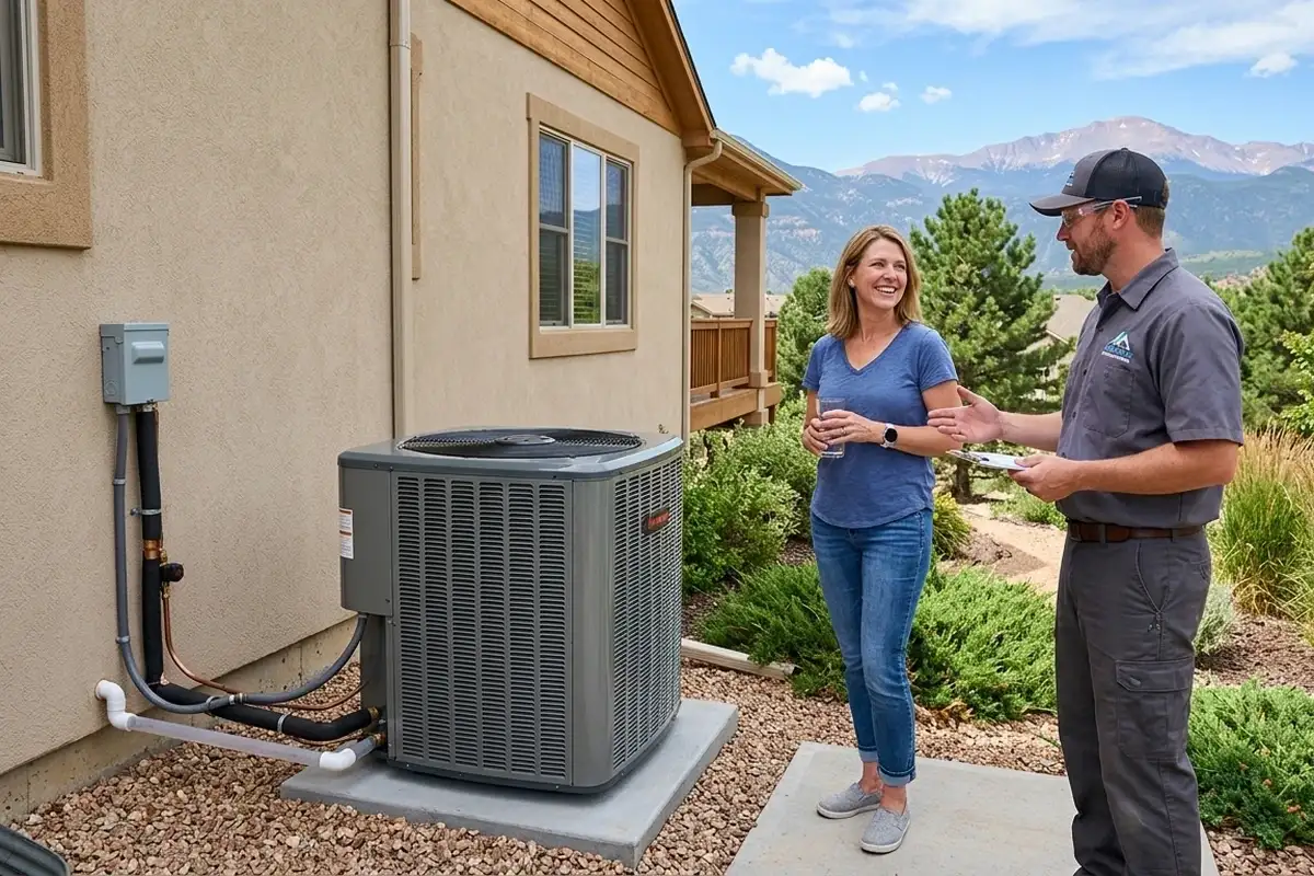 Restored air conditioning system after expert AC repair at a Colorado Springs, CO home